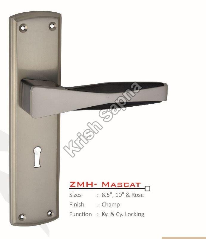 ZMH-Mascat Zinc Alloy Mortise Handle, for Doors, Color : Silver