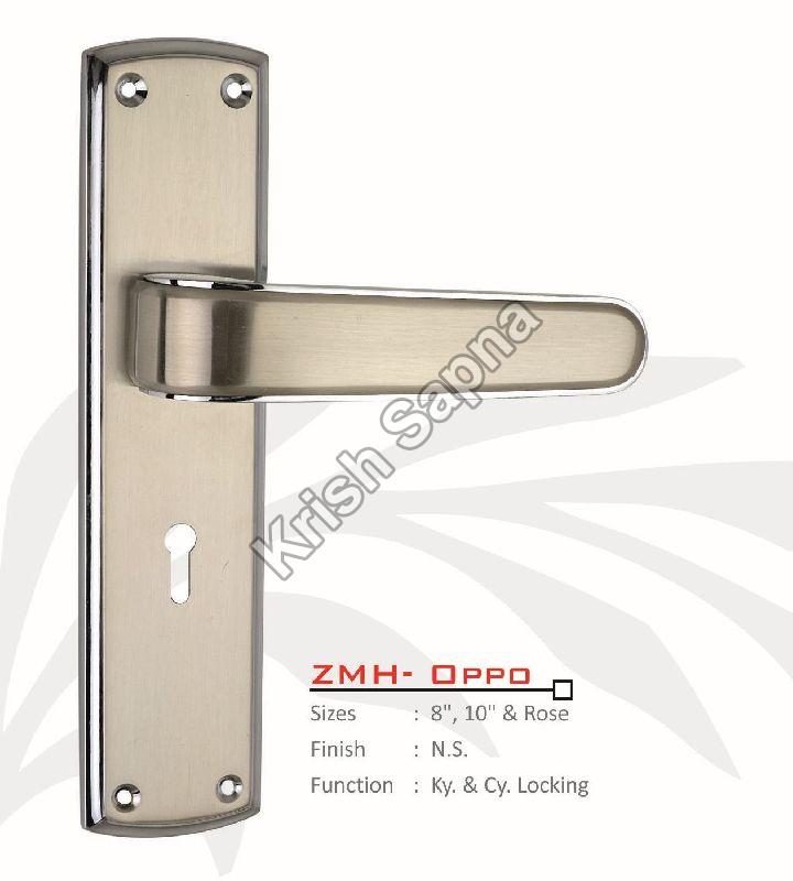 ZMH-Oppo Zinc Alloy Mortise Handle, for Doors, Color : Silver