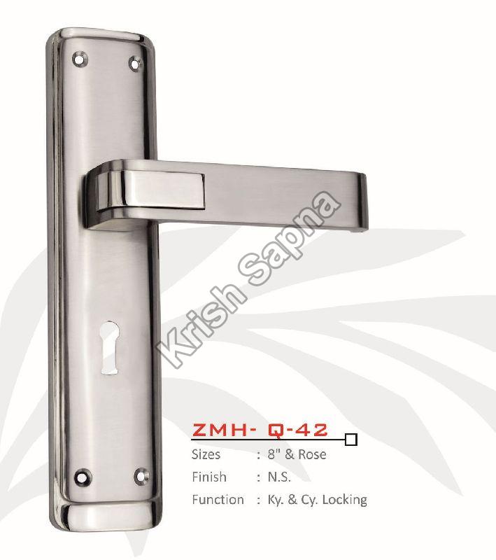 ZMH- Q-42 Zinc Alloy Mortise Handle, for Doors, Color : Silver