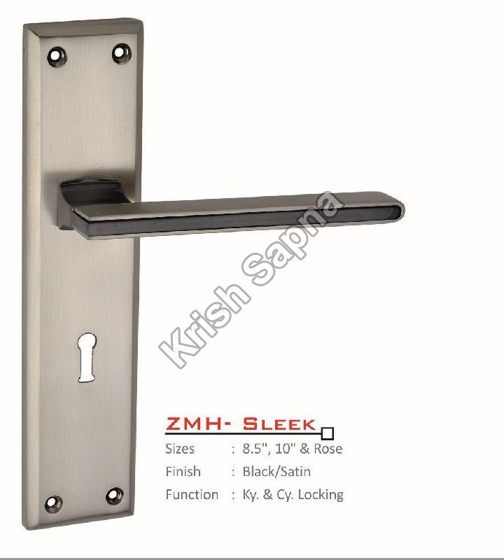 ZMH-Sleek Zinc Alloy Mortise Handle, for Doors, Color : Silver