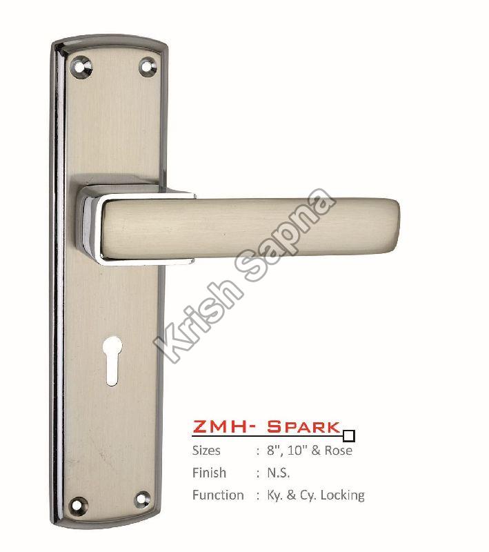ZMH-Spark Zinc Alloy Mortise Handle, for Doors, Color : Silver