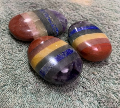 7 Chakra Bonded Palm Gemstone