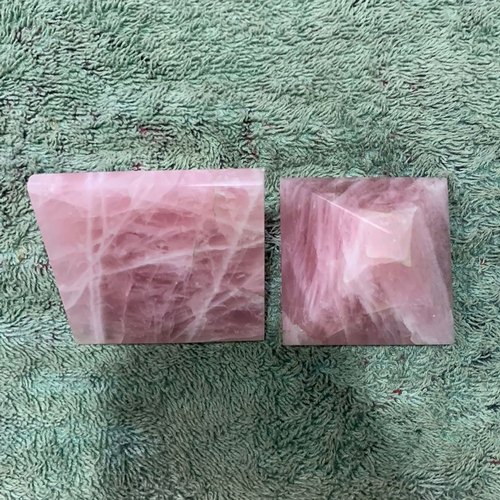 Pyramide Shape Rose Quartz Gemstone, for Jewellery Use, Size : 0-10mm, 10-20mm, 20-30mm, 30-40mm