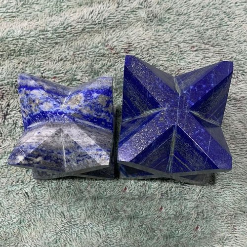 Star Shaped Lapis Lazuli Plam Gemstones