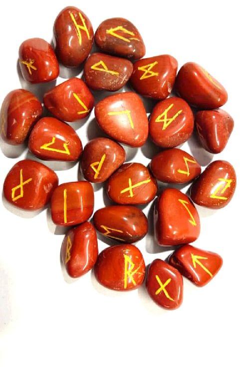 Red Jasper Rune Agate Stone