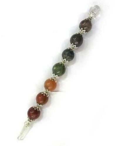 Seven Chakra Agate Stone Ball Stick
