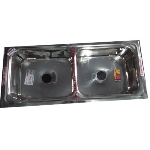 Glossy Double Bowl Stainless Steel Kitchen Sink