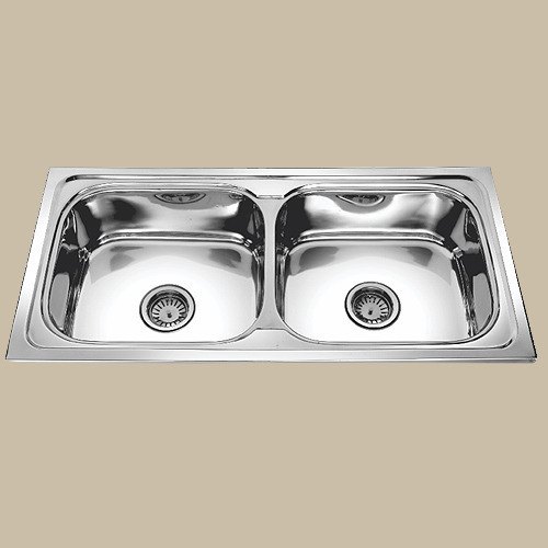 Mirror Finish Double Bowl Stainless Steel Kitchen Sink