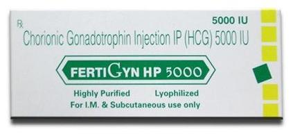 Fertigyn hp 5000 injection, Composition : Chorionic Gonadotropin 5000IU