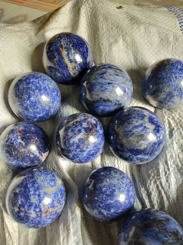 Sodalite Stone Ball, Color : Blue