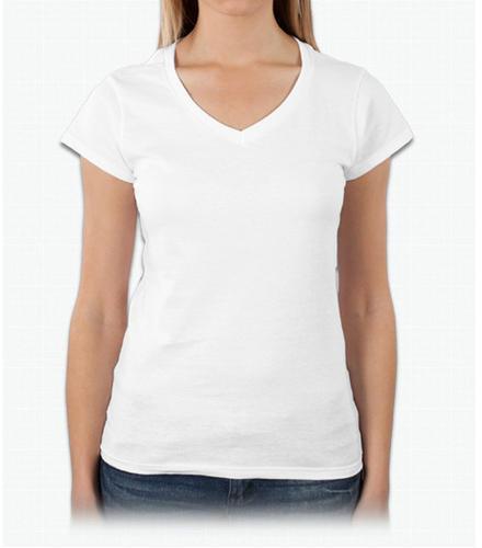 Plain Cotton Ladies V Neck T-Shirt, Occasion : Casual Wear