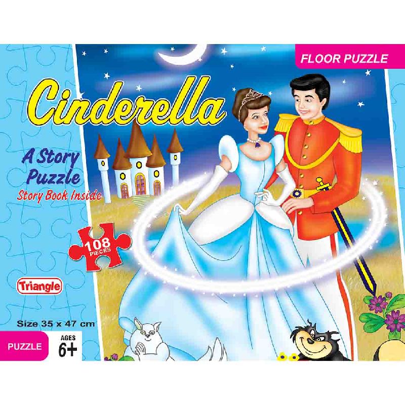 Cardboard Cinderella Jigsaw Floor Puzzle, for Playing, Pattern : Printed