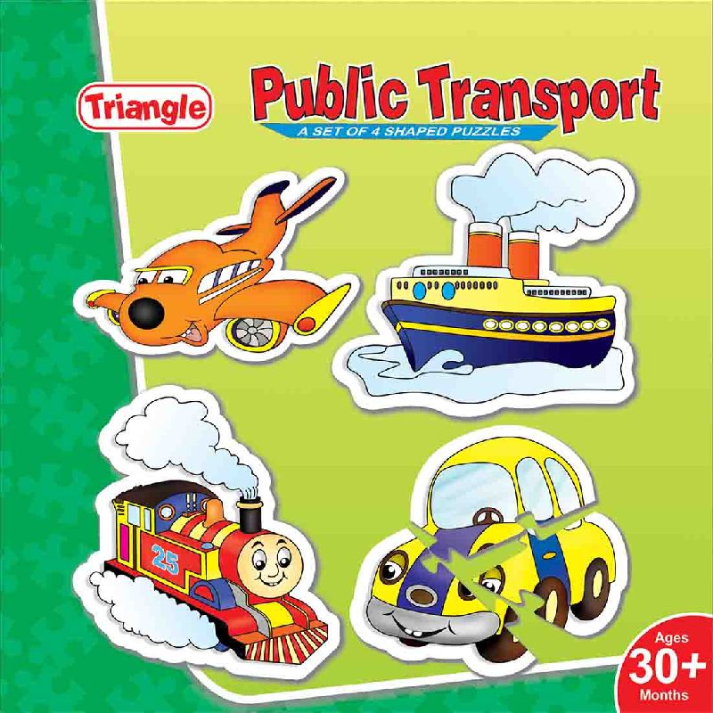 Cardboard Public Transport Puzzle, for Playing, Pattern : Printed