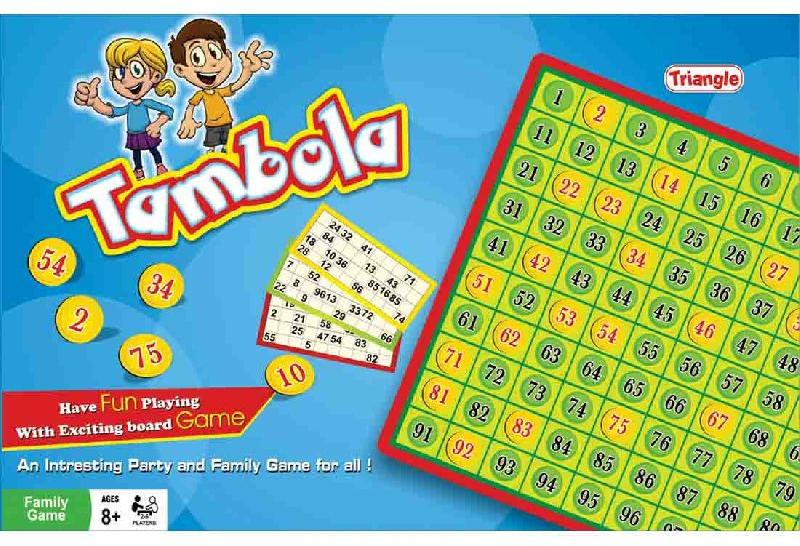 Polished Plastic Tambola Board Game, Size : 14x9x2 inch