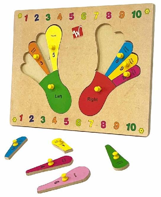Polished Wooden Foot Puzzle, for Playing
