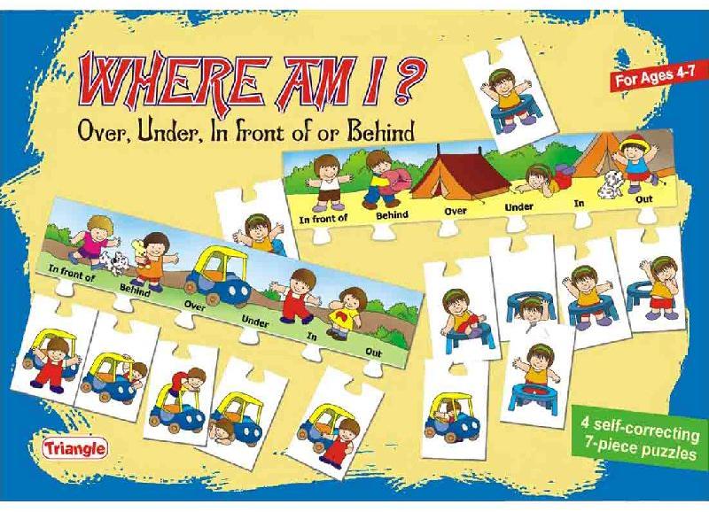 Cardboard Where Am I Puzzle, for Playing, Pattern : Printed