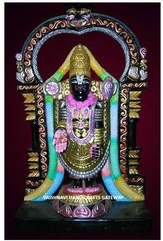 Polished Soapstone Tirumala Statue, for Religious Purpose, Pattern : Printed