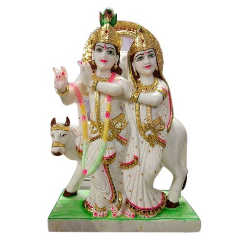 marble radha krishna statue