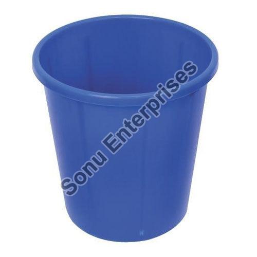 Swati Round Blue Plastic Bin