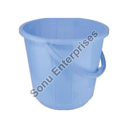 Swati Round Blue Plastic Bucket, for Home, Hotel, Capacity : 10-15Ltr