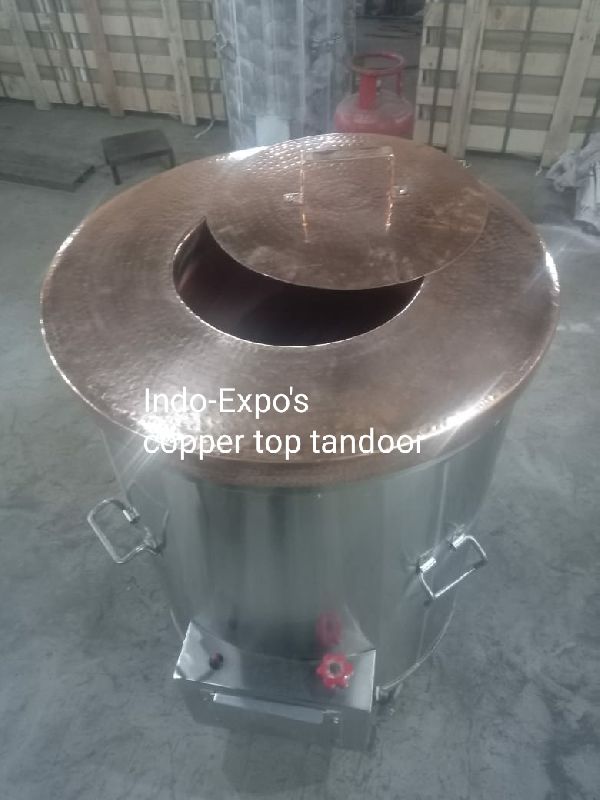 SS Round Tandoor With Copper Top