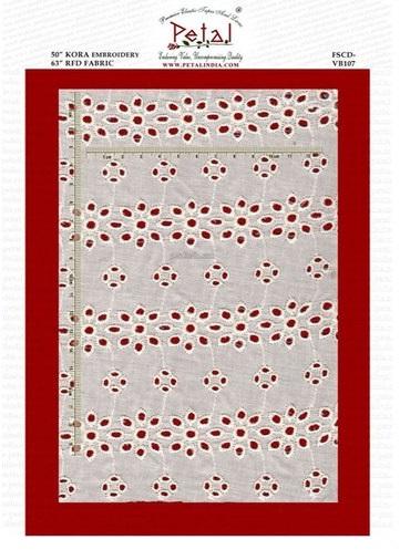 Petal Cotton Schiffli Fabric, Width : 46 inch embroidery
