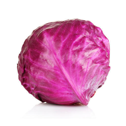 Round Organic Fresh Red Cabbage, for Cooking, Style : Natural