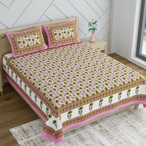 Printed Chiffon Designer Double Bedsheet, Color : Multicolor