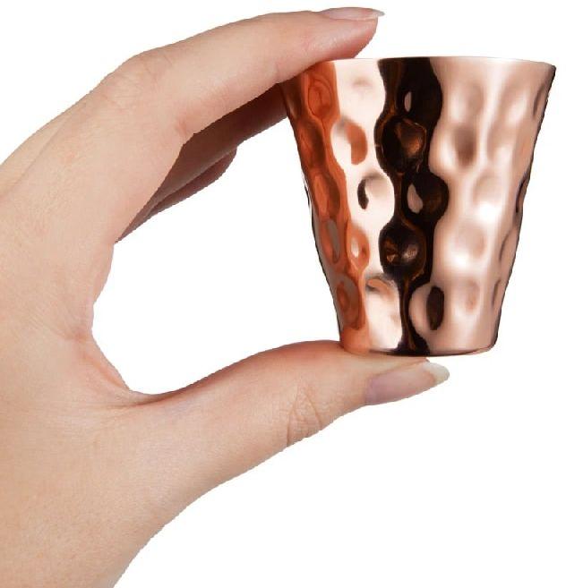 Polished Copper Shot Glass, Capacity : 0-100ml