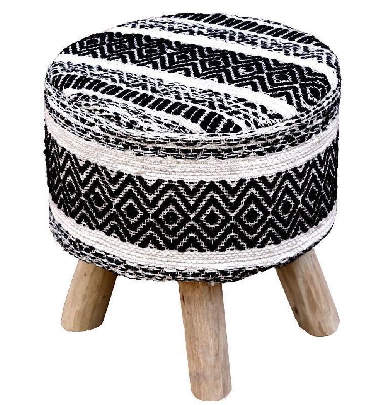 Small Ottoman Stool, for Home, Hotel Shop, Shape : Round