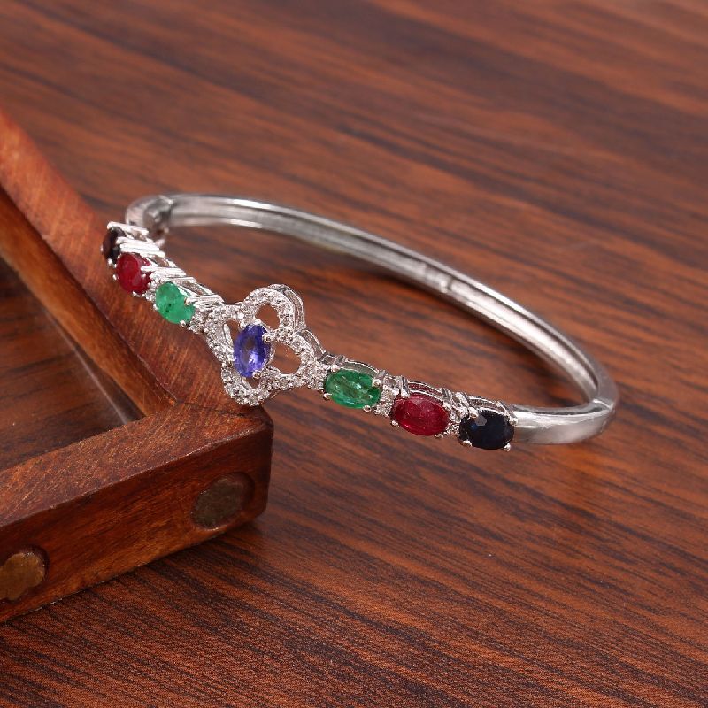 925 Sterling Silver Gemstone Bangles