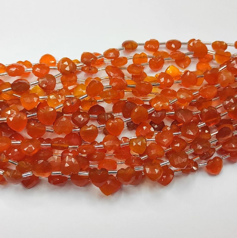 Attractive Carolina Heart Shape 10mm Faceted Beads