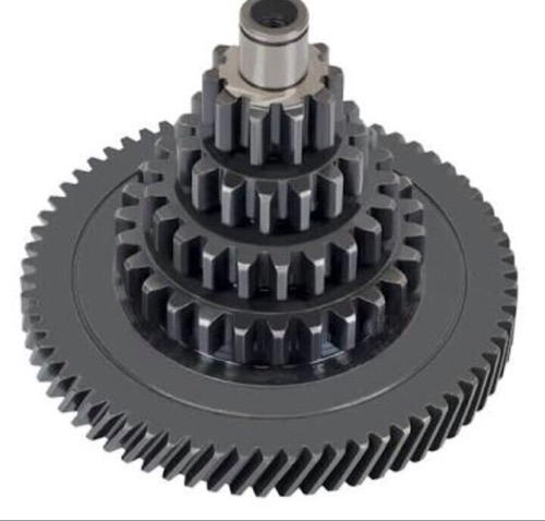 Round Alloy Steel Piaggio Ape Cluster Gear, Color : Black