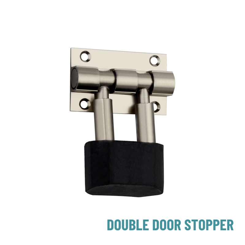 Aluminium double door stopper