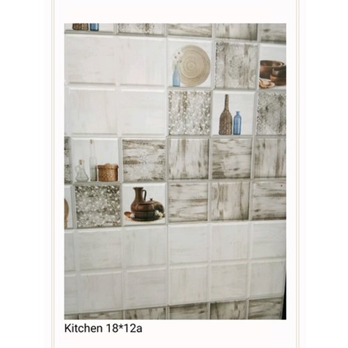 Moto Ceramic Printed Kitchen Wall Tile, Size : 18*12 Inch