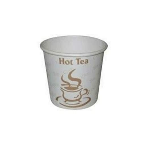 Printed Disposable Hot Tea Glass, Color : White