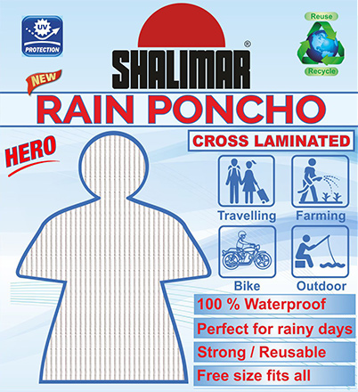 Plain Hero Rain Poncho, Size : M, S