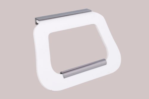 Super Products Rectangle Acrylic Bathroom Towel Ring, Color : White