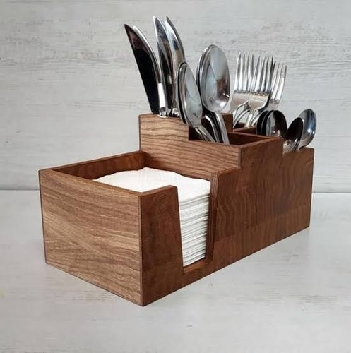 Wooden Cutlery Holder, Packaging Type : Carton Box, Metal Sheet Box