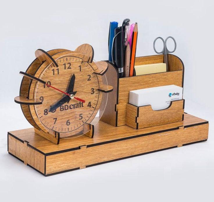 Table Clock Pen Stand, Size : 12 inch X 10 inch