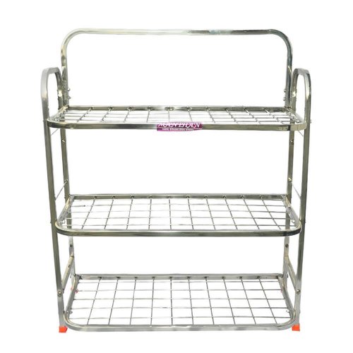 Manthan Stainless Steel Shoe Rack, Size : 61 X 25 X 61 cm