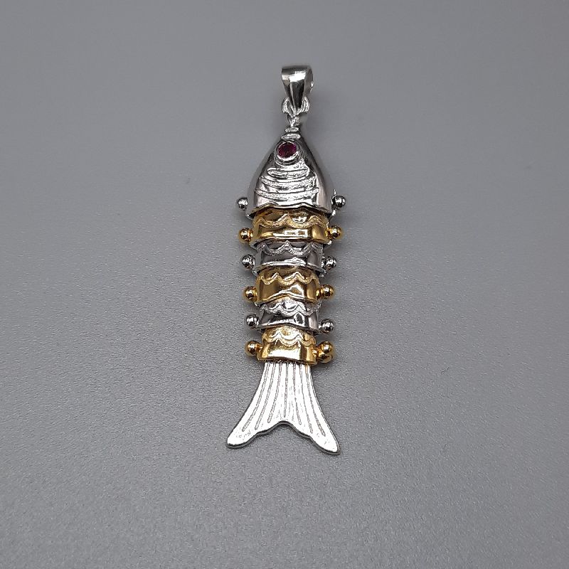 Sterling Silver Fish Pendant, Occasion : For Anniversaries, Gifts, Birthday Gifts,  Special Occasions