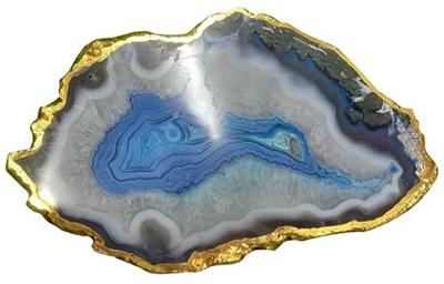 Plain AGATE BLUE PLATTER, Size : 13 x 8 inch