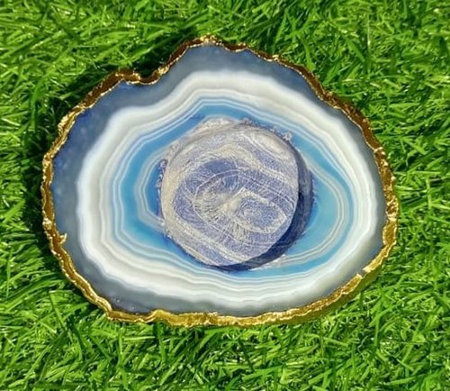 Round Agate Candle Light Holder