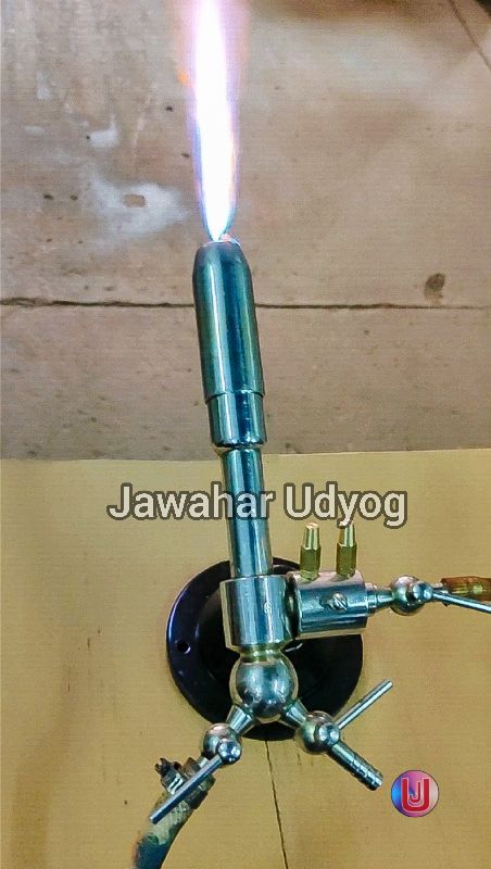 Jawahar Udyog Glass Blowing Three-Way Burner, Color : Chrome