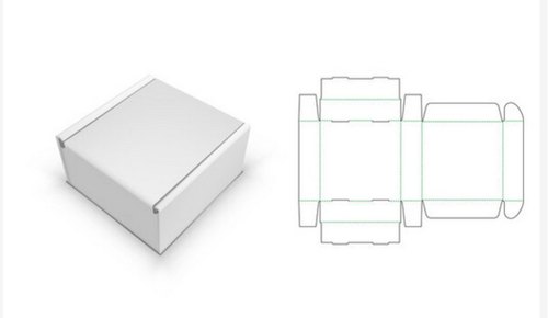 12x12x8 Inch White Corrugated Packaging Box