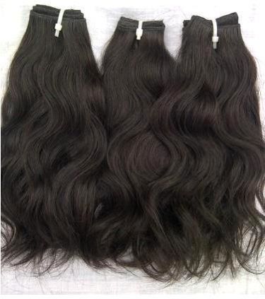 Natural Temple Donated Wavy Hair