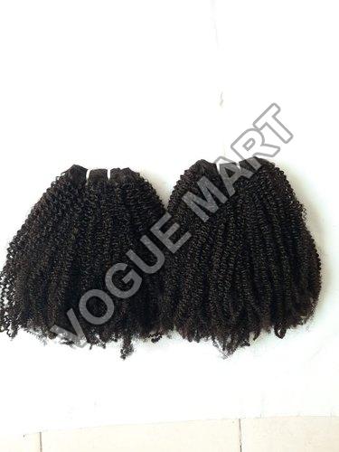 VG Black 100-150gm Steam Kinky Curly hair, for Parlour, Personal, Length : 8-32 Inch