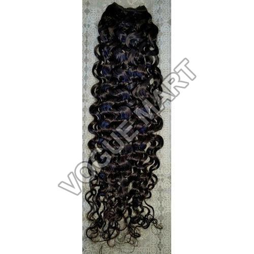 IRHE Black 100-150gm Steam Loose Curly Hair, for Parlour, Length : 10-20Inch
