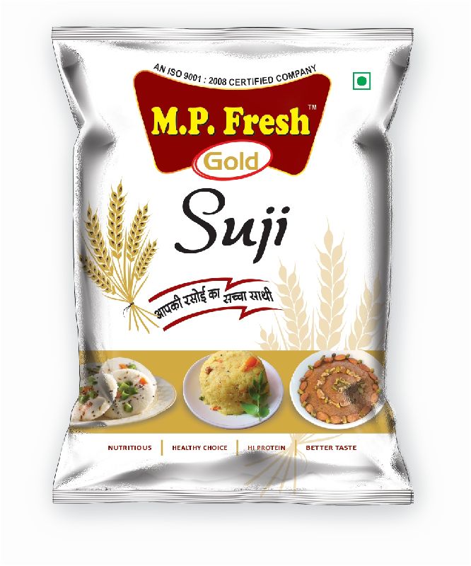 Natural MP Fresh Gold Suji, for Cooking, Snacks, Certification : FSSAI